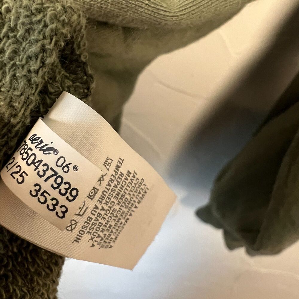 Aerie Olive Oversized Boho Pullover Sweatshirt Soft Lounge Earthy Cozy Size L - Picture 9 of 9